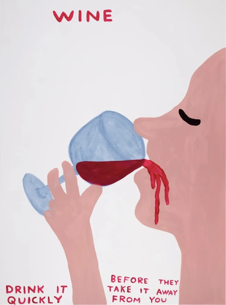 Siebdruck Shrigley - Wine