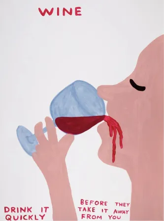 Siebdruck Shrigley - Wine