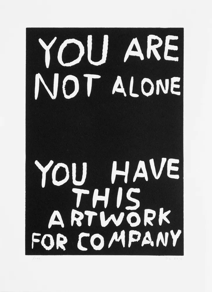 Linolschnitt Shrigley - You are not alone