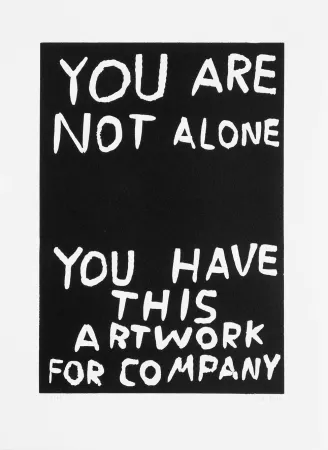 Linolschnitt Shrigley - You are not alone