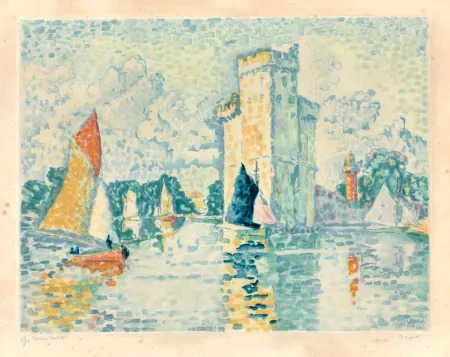 Aquatinta Signac - L’entrée du port de La Rochelle