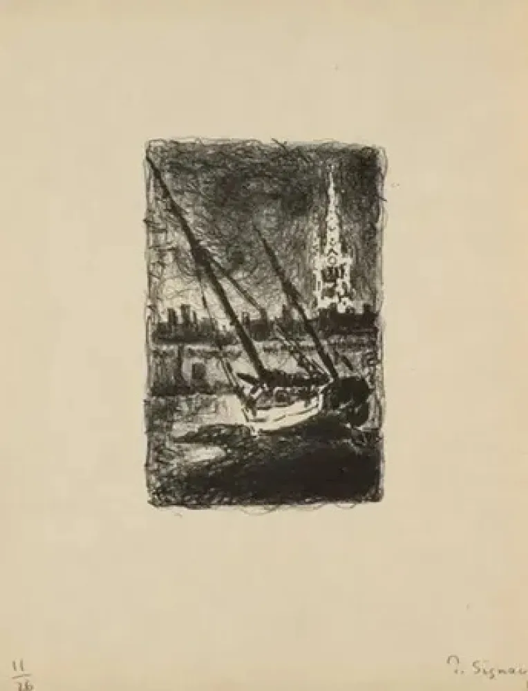 Lithographie Signac - Saint MALO I (1927)