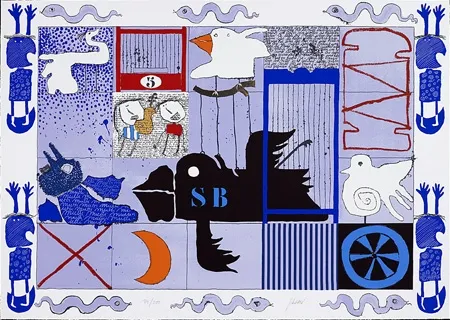 Siebdruck Silvain - L'oiseau noir