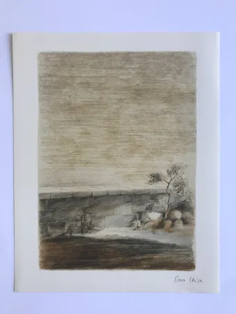 Lithographie Skira - Digue sur la mer (L'Eau II)