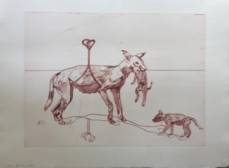 Radierung Und Aquatinta Smith - Perros de piedra I C