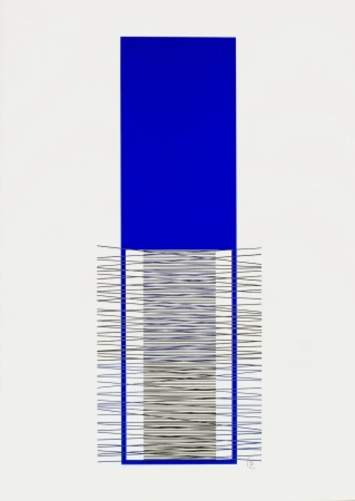 Siebdruck Soto - Caroni (Blue) 