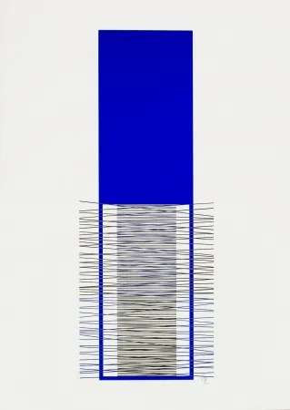 Siebdruck Soto - Caroni (Blue) 