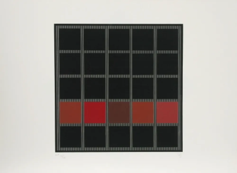 Siebdruck Soto - Untitled (Red)