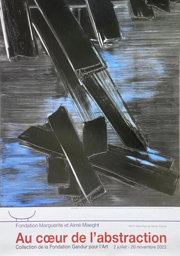 Plakat Soulages - 24 août 1958