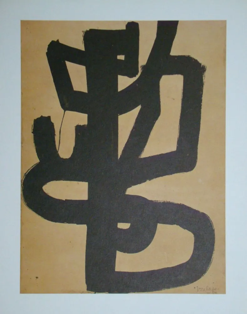 Lithographie Soulages (After) - Peinture sur papier - 1947