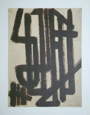 Lithographie Soulages (After) - Peinture sur papier - 1948