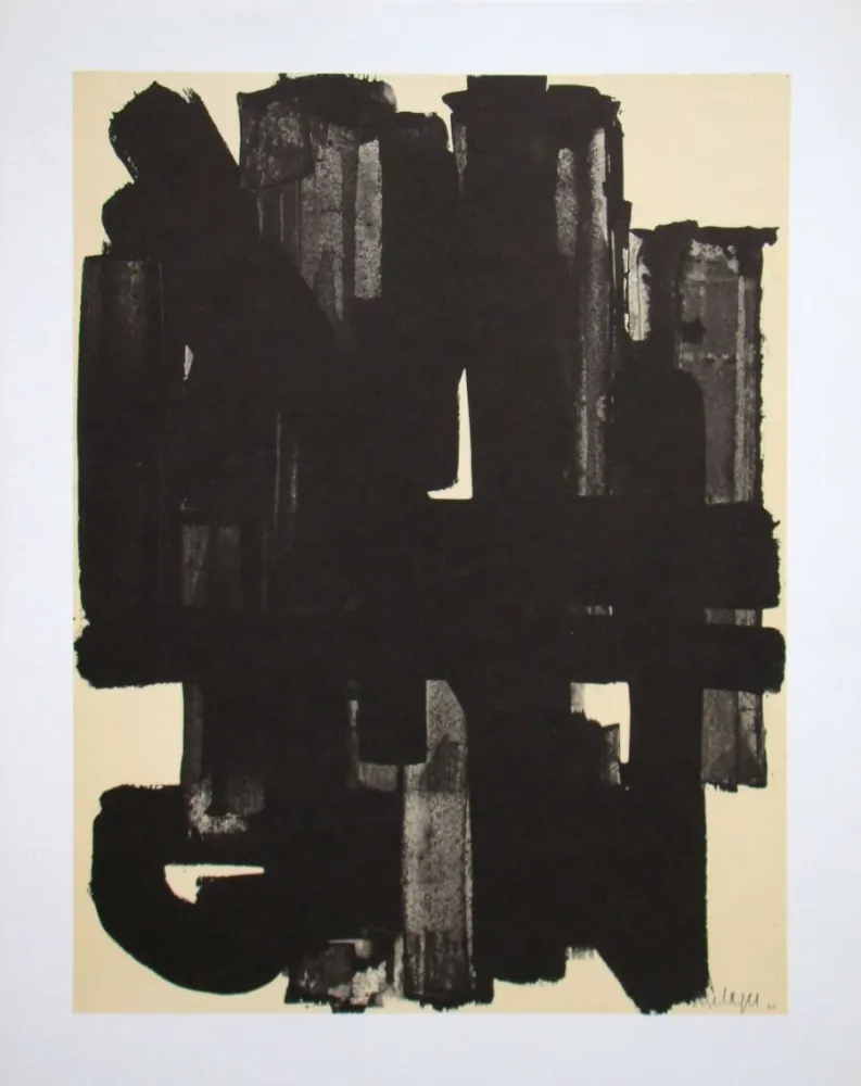 Lithographie Soulages (After) - Peinture sur papier - 1953