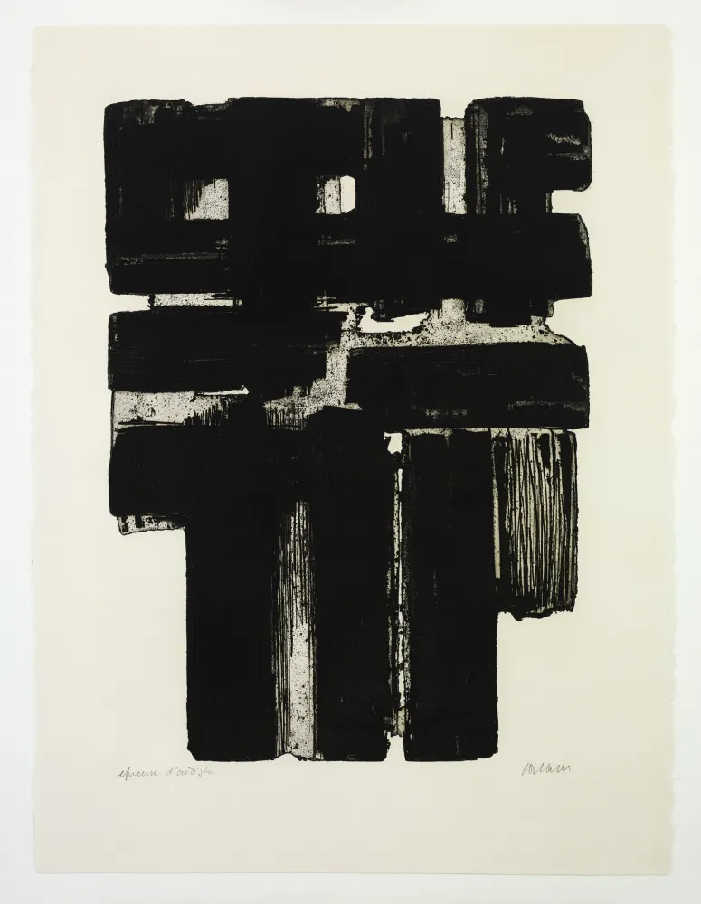 Radierung Soulages - Eau Forte 10 b