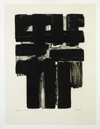 Radierung Soulages - Eau Forte 10 b