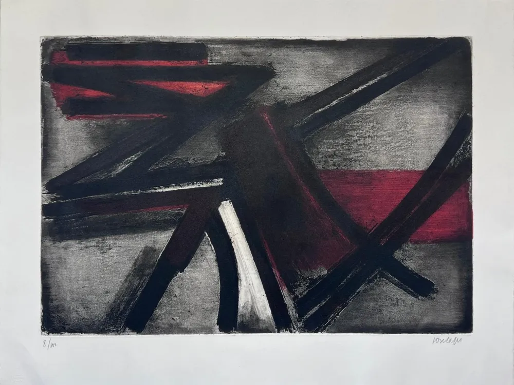 Radierung Soulages - Eau-forte II 