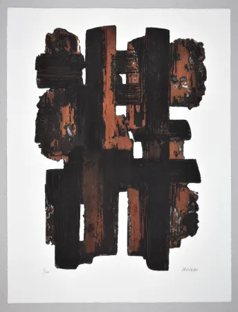 Radierung Soulages - EAU FORTE IX