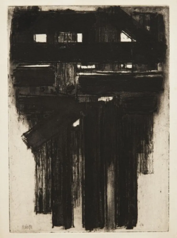 Radierung Soulages - Eau-forte n° III