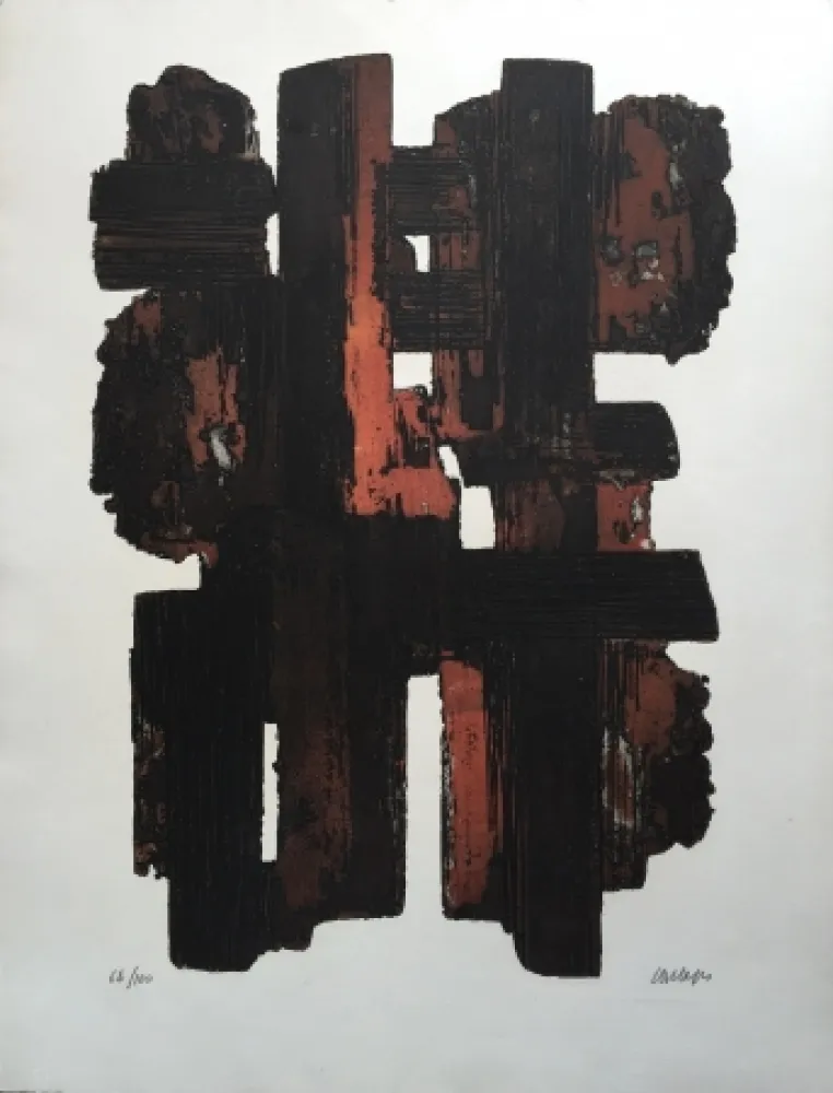 Radierung Soulages - Eau-forte n° IX
