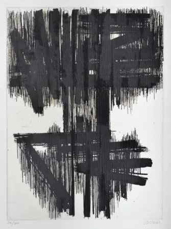 Radierung Soulages - Eau-forte n° VI