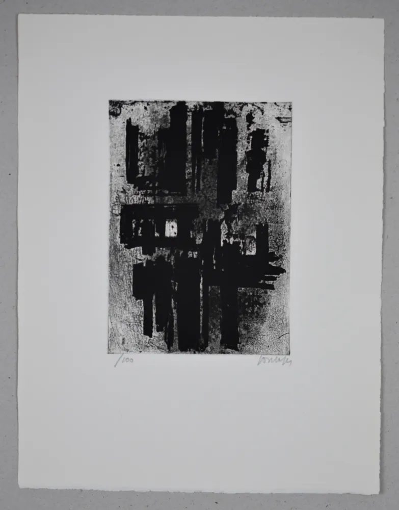 Radierung Soulages - Eau-forte n°IV