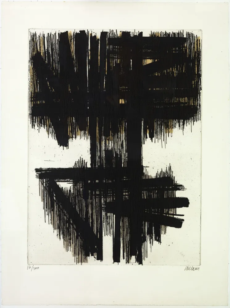 Radierung Soulages - Eau forte originale 6