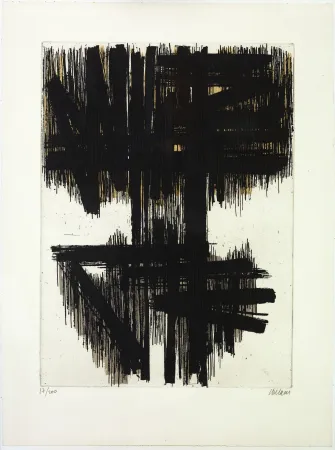 Radierung Soulages - Eau forte originale 6