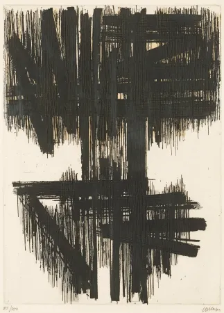 Radierung Soulages - Eau-forte VI