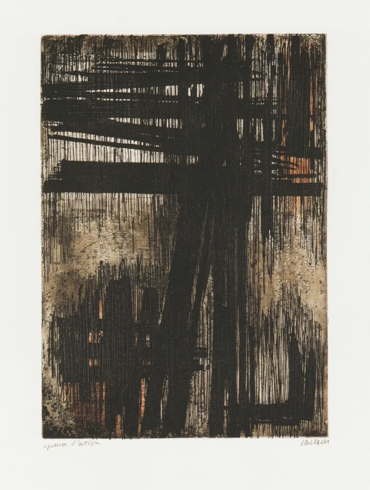 Stich Soulages - Eau-Forte VII