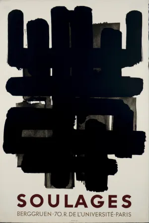 Lithographie Soulages - Galerie Berggruen, 1958 - Deluxe edition!