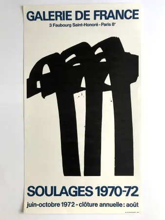 Plakat Soulages - Galerie de France