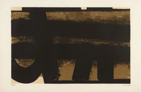 Lithographie Soulages - Lithographie 35 – 1974