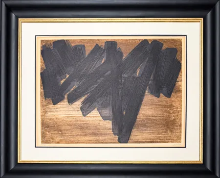 Stich Soulages - Pierre Soulages (1919–2022) - Eau-forte V - Etching on BFK Rives paper - 1956