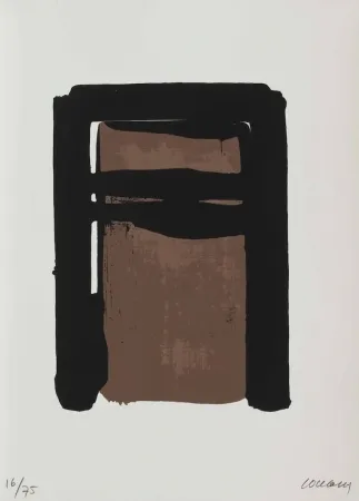 Siebdruck Soulages - Serigraphie no. 10 (from Sur le mur d'en face)