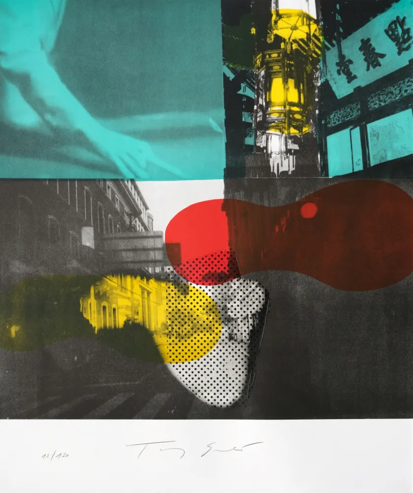 Lithographie Soulie - Shanghai Nocturne