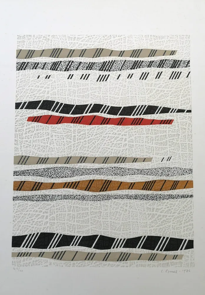 Holzschnitt Spacal - Colline carsiche