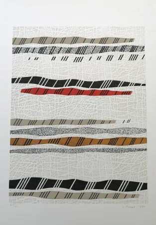 Holzschnitt Spacal - Colline carsiche