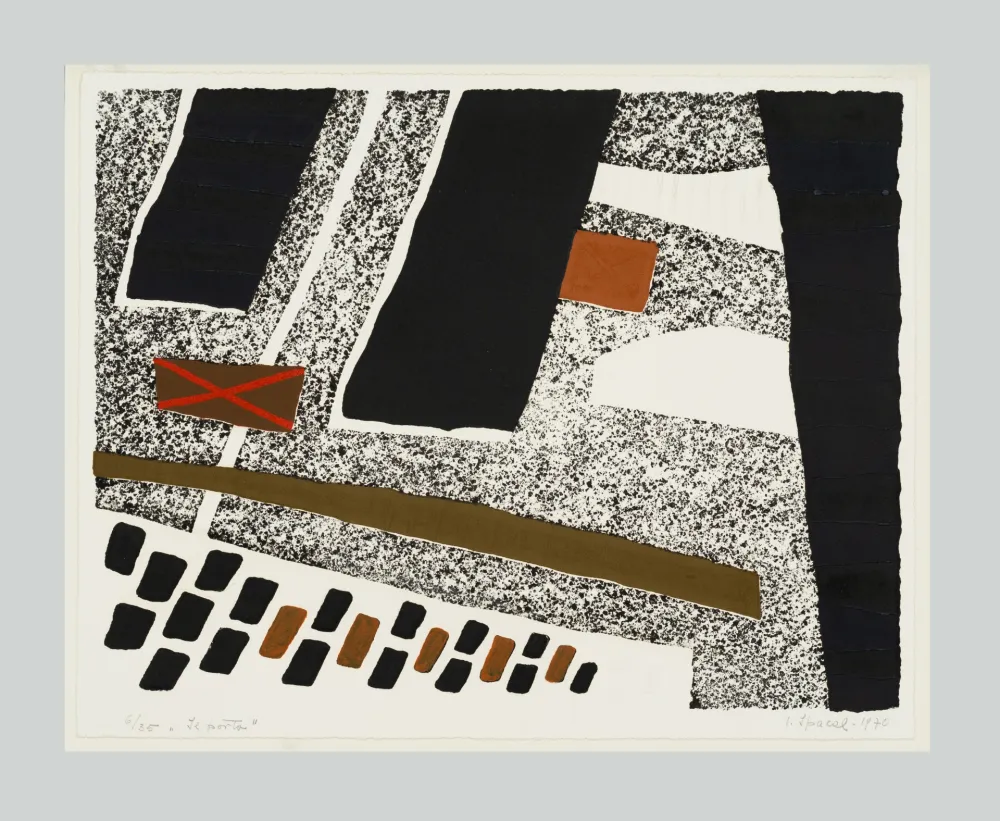 Linolschnitt Spacal - Il porto