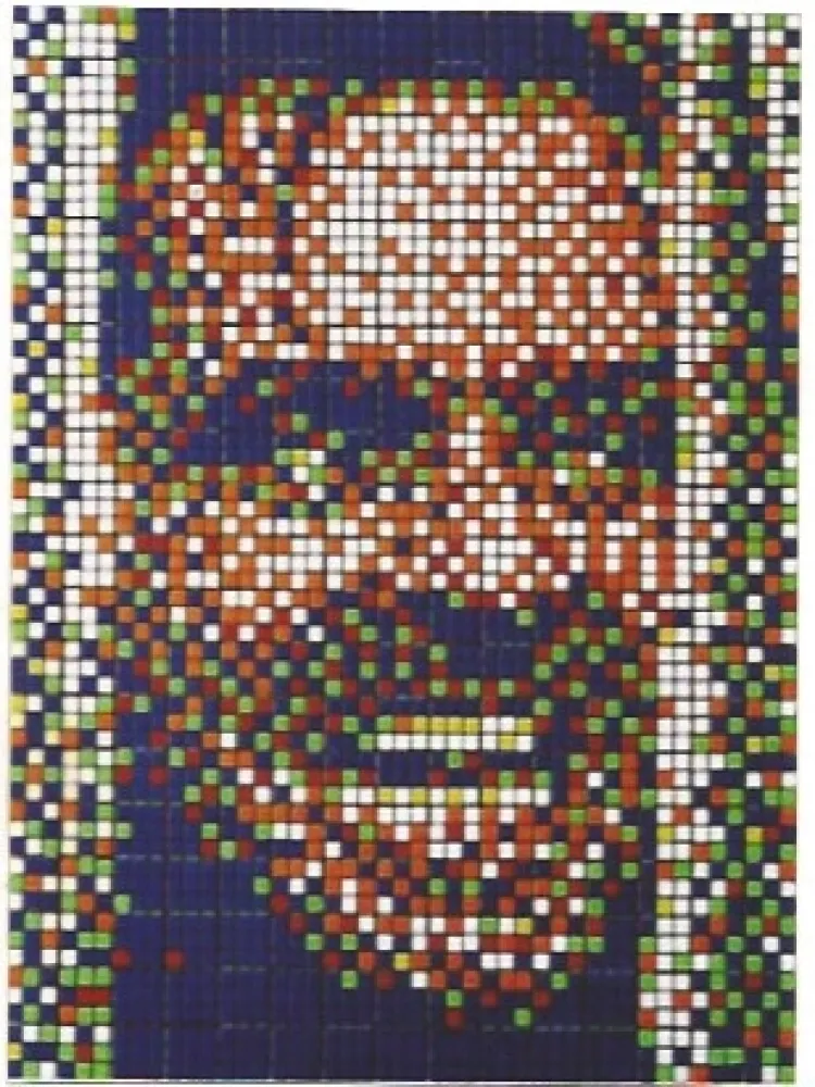 Siebdruck Space Invader - Rubik Kubrick II