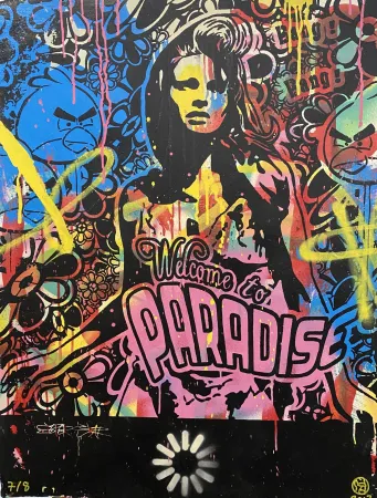 Siebdruck Speedy Graphito - Welcome to Paradise