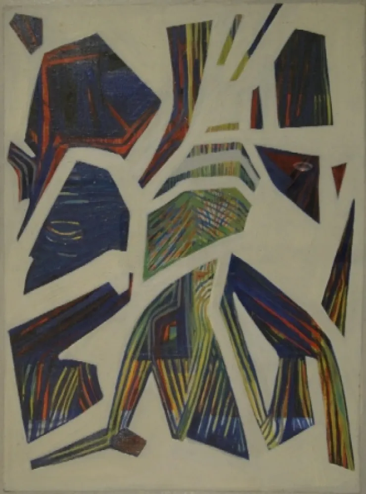 Monotypie Spiller - Abstrakte Komposition