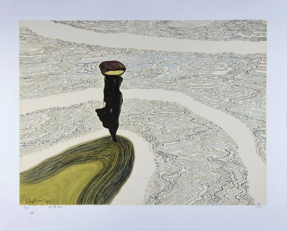 Lithographie Spilliaert - Femme au bord de l'eau, 1910 | Woman at the Shoreline, 1910
