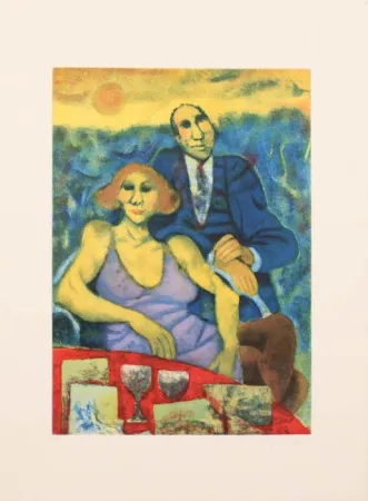 Radierung Squillantini - POMERIGGIO D'ESTATE