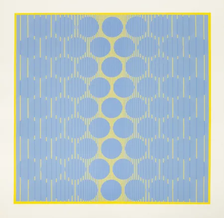 Siebdruck Stanczak - Blue Circles, from Eight Variants