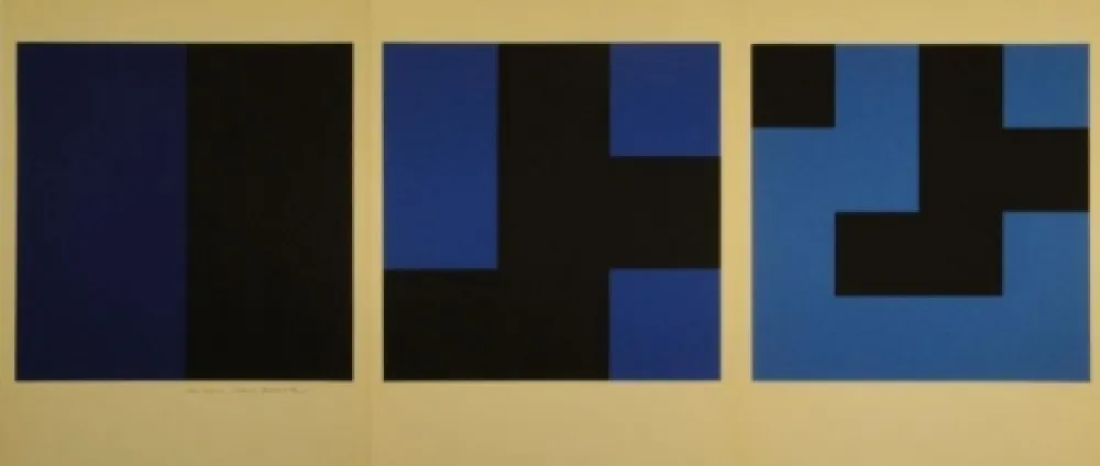 Siebdruck Stankowski - Wachsen verzweigen verfeinern. Fünteiliges Leporello