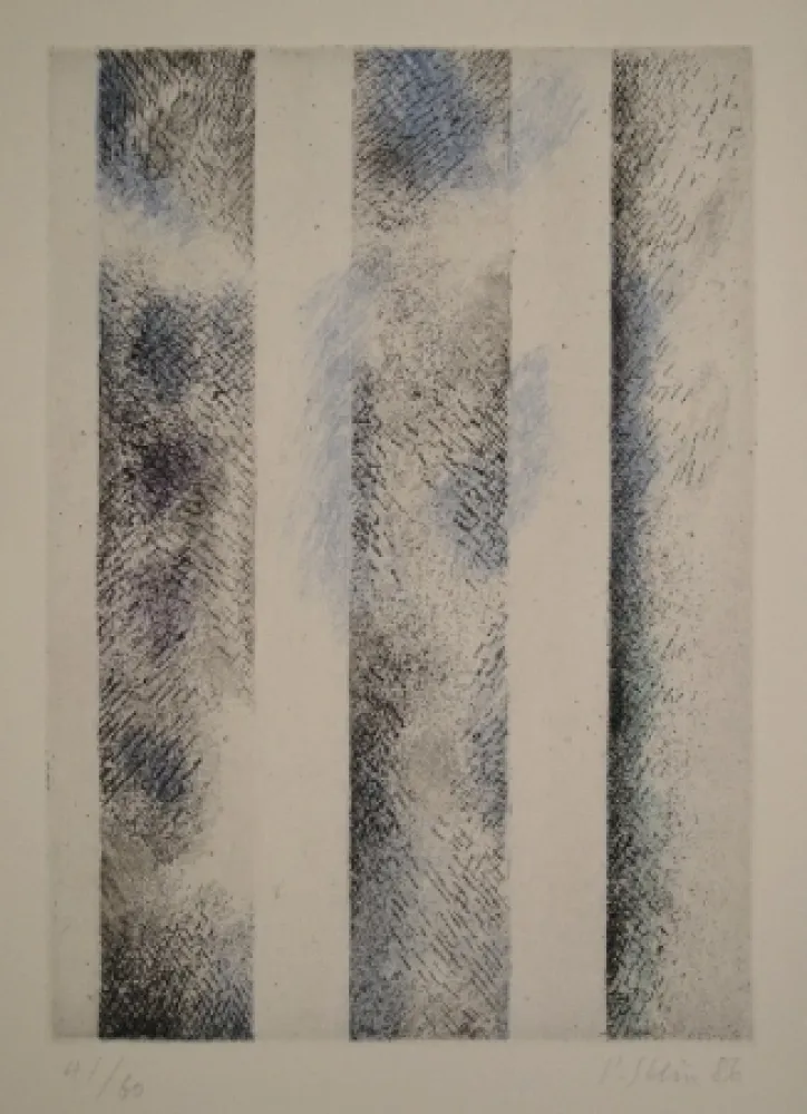 Radierung Und Aquatinta Stein - Transparente Bahnen oder Gläsern