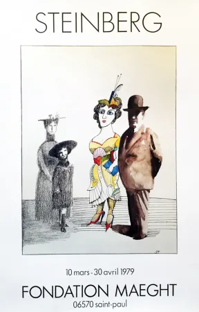 Plakat Steinberg - STEINBERG 1979. Fondation Maeght 10 mars - 30 avril 1979.