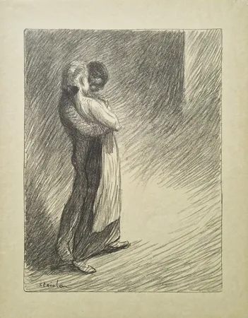 Lithographie Steinlen - Il bacio
