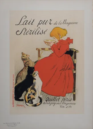Lithographie Steinlen - Lait Pur Stérilisé de la Vingeanne, Les Maitres de L’Affiche, 1897