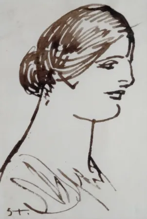 Keine Technische Steinlen - Portrait de femme