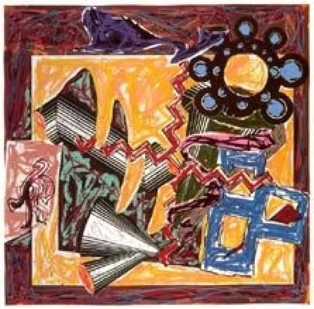 Siebdruck Stella -  THEN CAME A FIRE AND BURNT THE STICK 